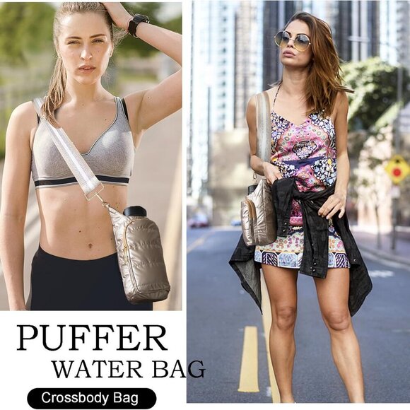 Stylish Quilted Sports Pouch Bag with Adjustable Strap - Perfect for Women - Picture 2 of 6